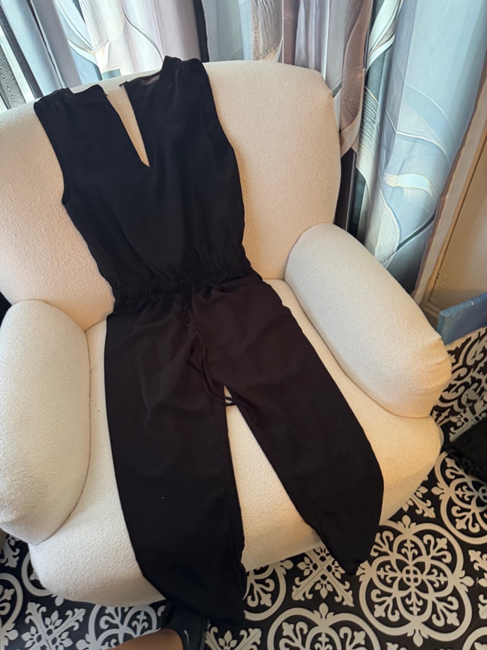 mark. Black Sleeveless V-Neck Jumpsuit